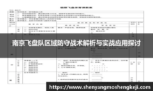 南京飞盘队区域防守战术解析与实战应用探讨