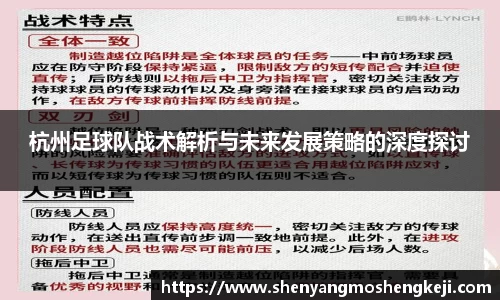 杭州足球队战术解析与未来发展策略的深度探讨